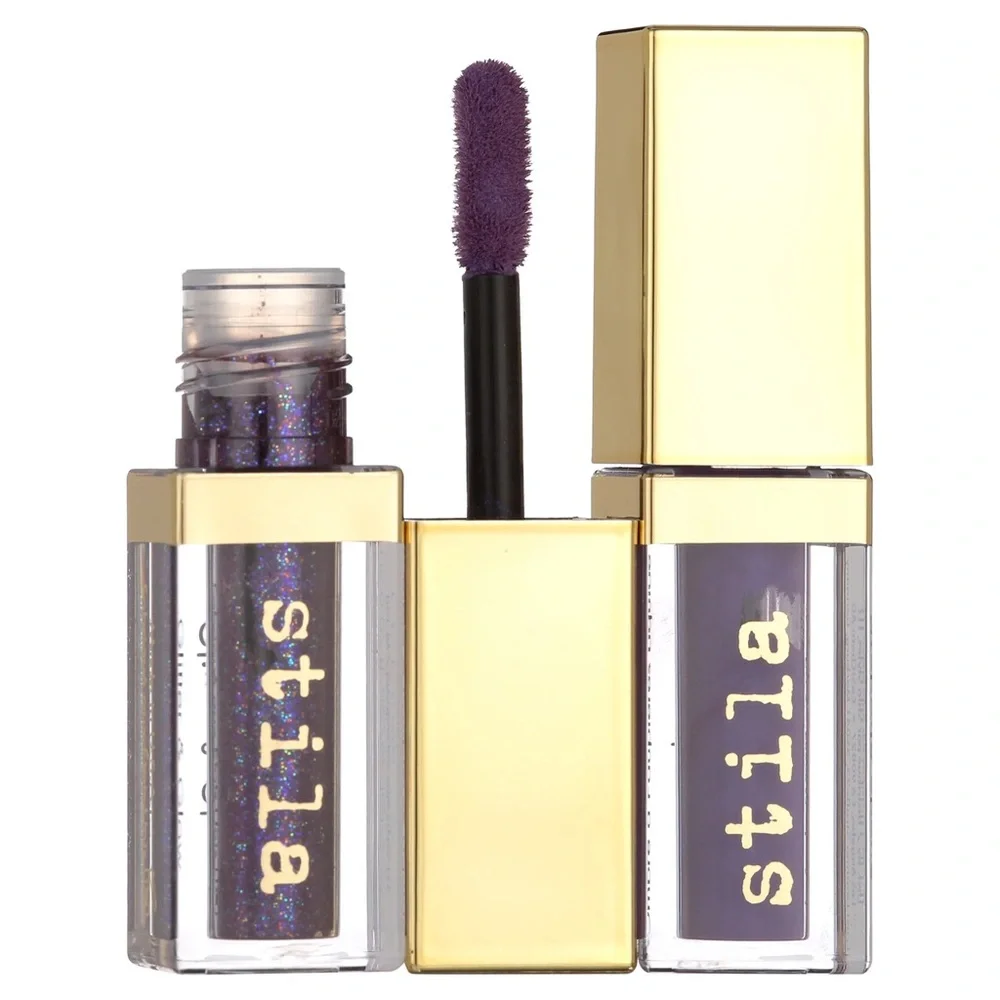 Stila Double Dip Suede Shade Glitter & Glow Liquid Eyeshadow Duo Camera Ready